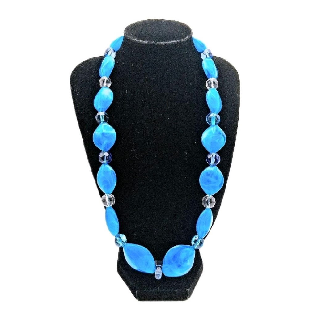 Kool Blue Beaded Necklace